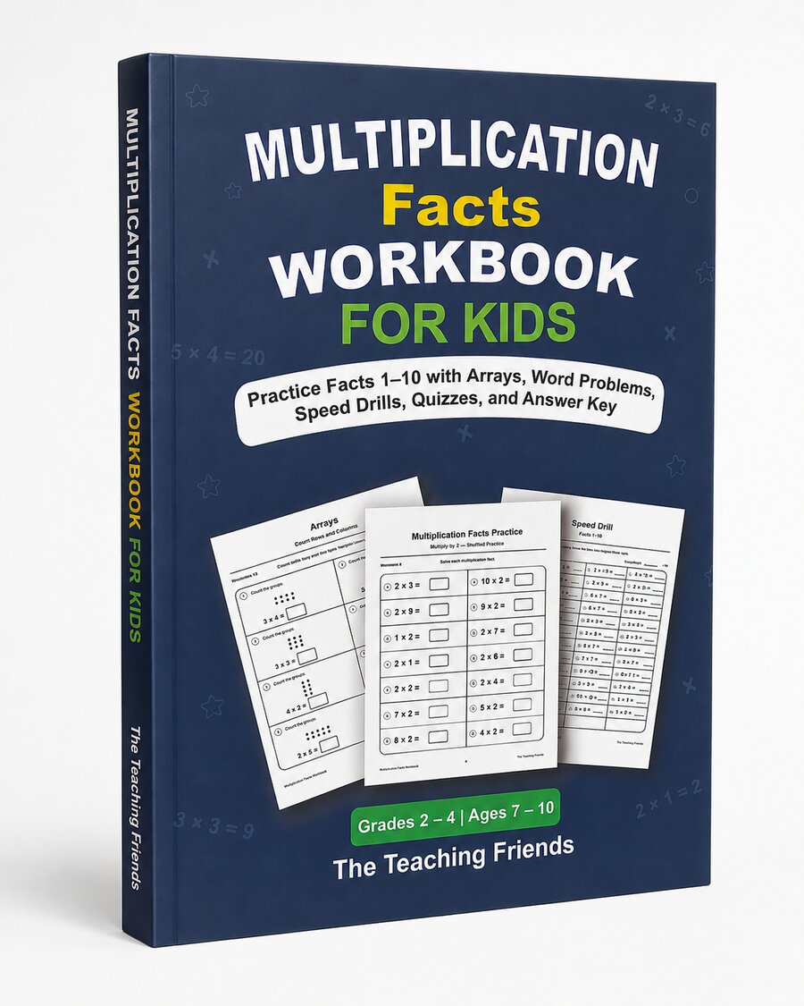 Cover of Multiplication Facts Workbook for Kids